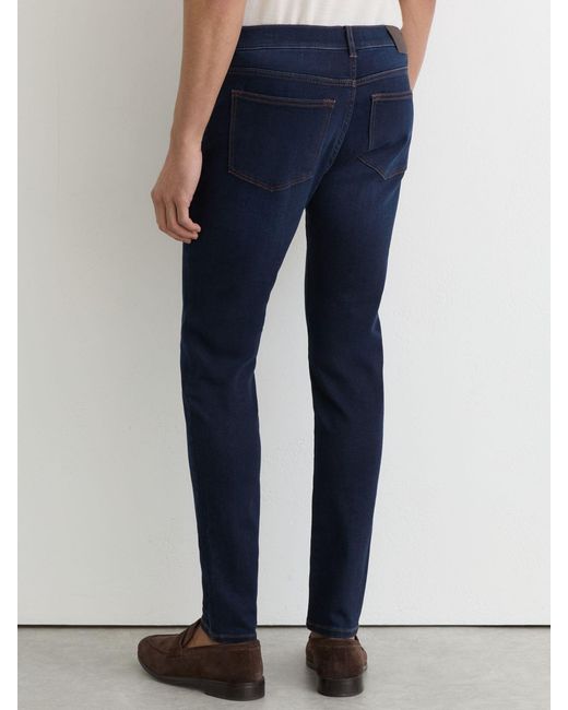Reiss Blue Bleaker - Washed Dark Indigo Skinny-fit Jeans, 36 for men