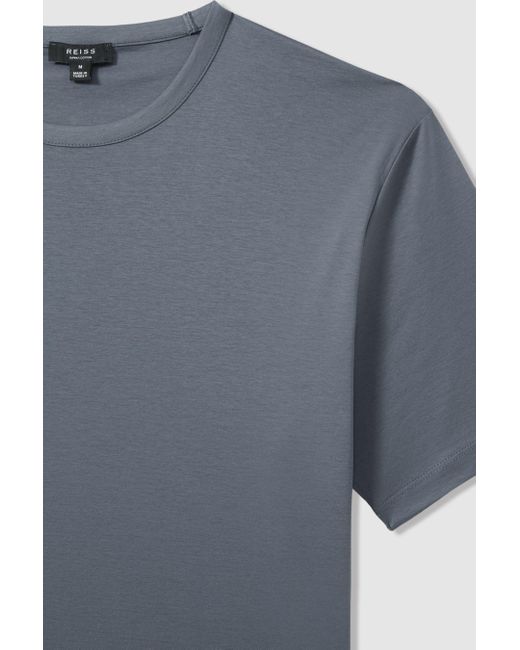 Reiss Capri - Airforce Blue Cotton Crew Neck T-shirt, Xxl for men