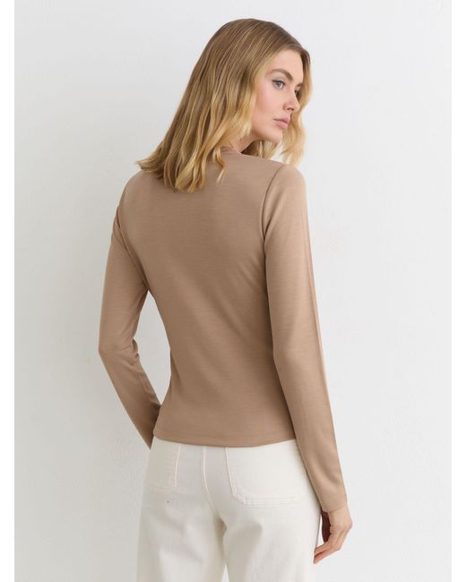 Reiss Natural Jersey Long-Sleeve Henley Top