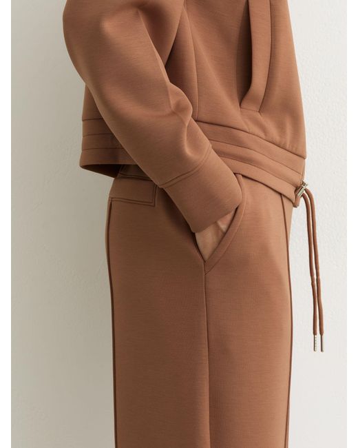 Reiss Natural Premium Interlock Wide-Leg Joggers