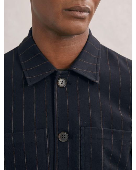 Les Deux Blue Les Les Pinstripe Hybrid Jacket for men