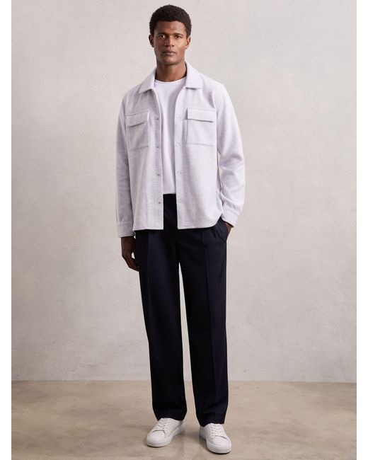 Reiss Multicolor Press-Stud Jersey Shirt With Cotton for men