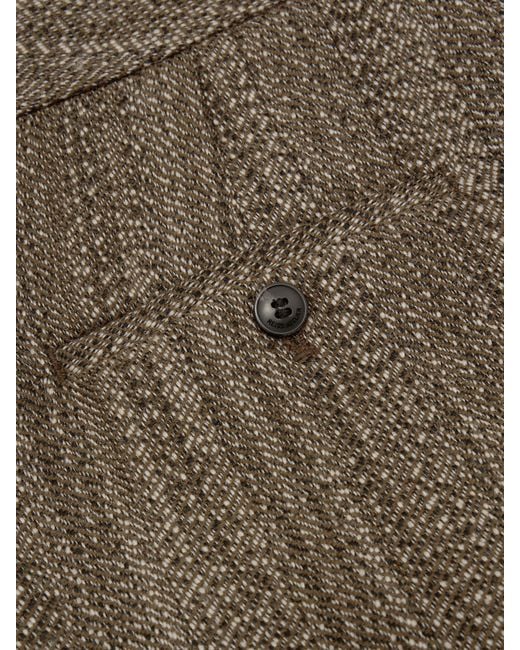 ATELIER Black Wool-Blend Textured Wide-Leg Trousers