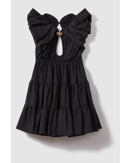 Acler Black Tiered Midi Dress