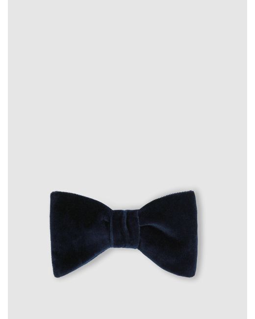 Reiss Black Hike - Navy Velvet Bow Tie, One for men