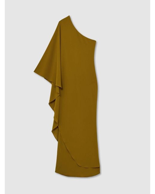 ATELIER Green One Shoulder Maxi Dress