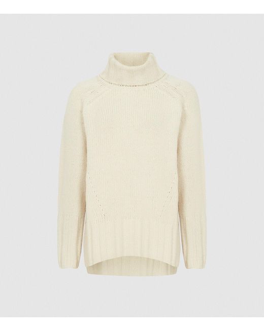 cream cashmere polo neck
