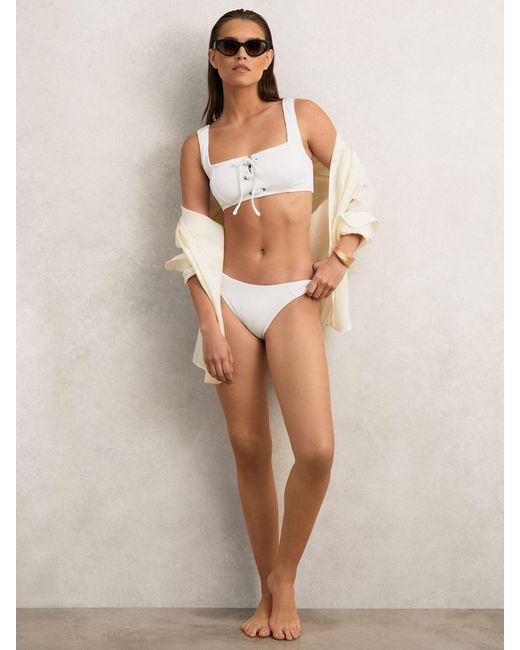 Reiss Natural Ribbed Bikini Bottoms