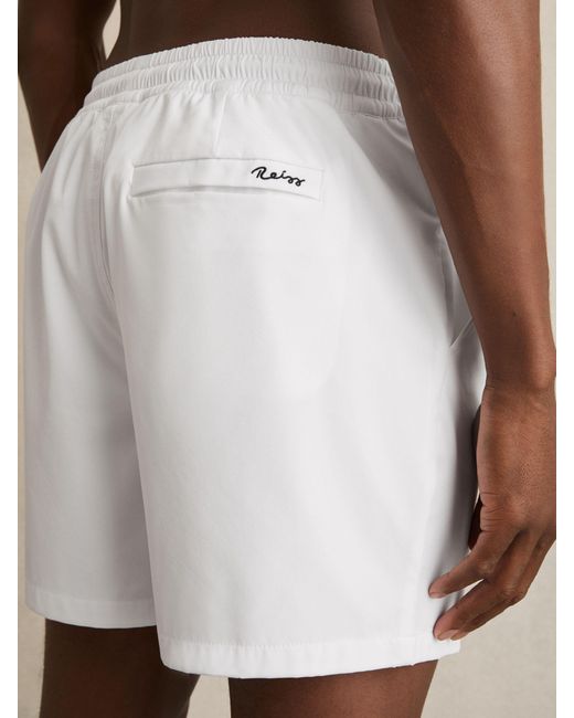 Reiss Natural Drawstring Swim Shorts for men
