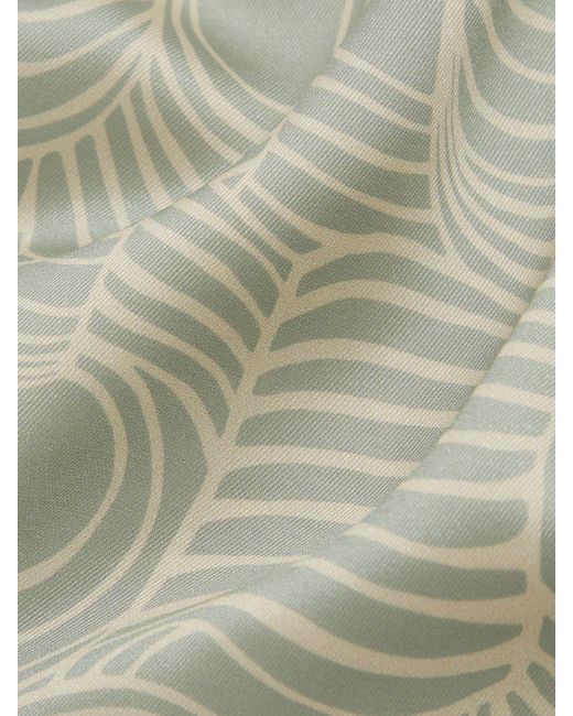 Reiss Natural Wave Print Cuban Collar Shirt for men