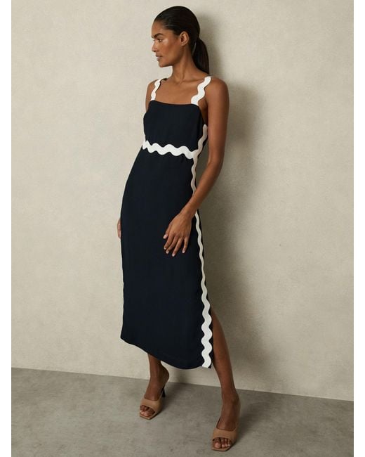 reiss blue and white dress Reiss main image 1