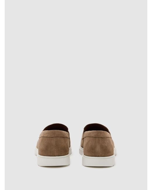 Reiss Multicolor Jimmy - Dark Taupe Brown Suede Tassel Loafers, Us 12 (uk 11) for men