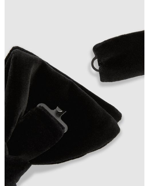 Reiss Black Velvet Bow Tie for men