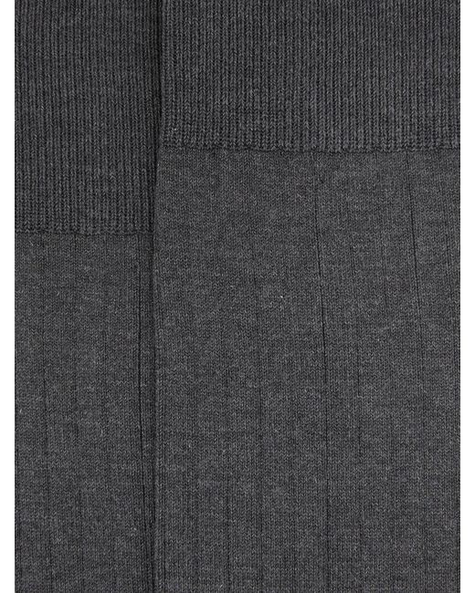 Reiss Black Fela - Charcoal Ribbed Socks, M/l for men