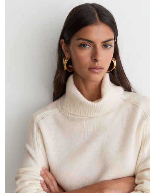 Reiss Natural Wool-Cashmere Roll-Neck Jumper
