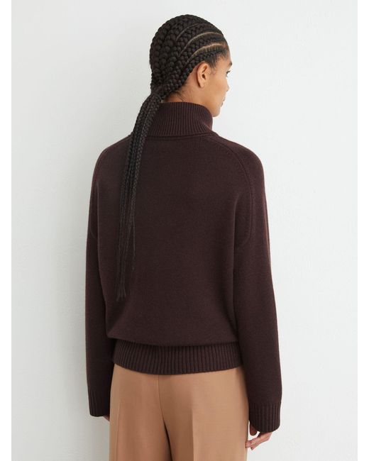 Reiss Brown Wool-Cashmere Roll-Neck Jumper