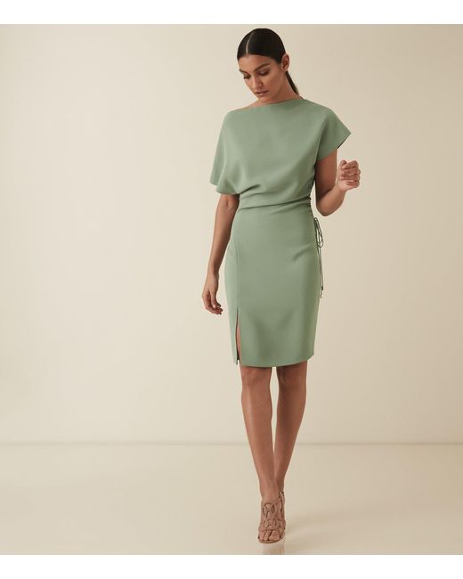 Reiss Green Marcia - Waist Detail Dress