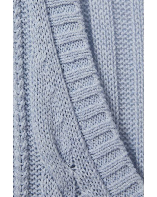 PAIGE Blue Cable Knit Vest