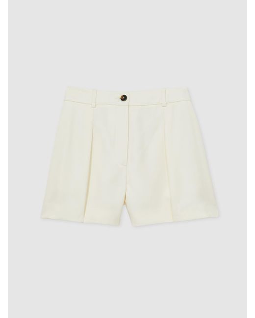 Reiss Natural Single-Pleat Tailored Shorts
