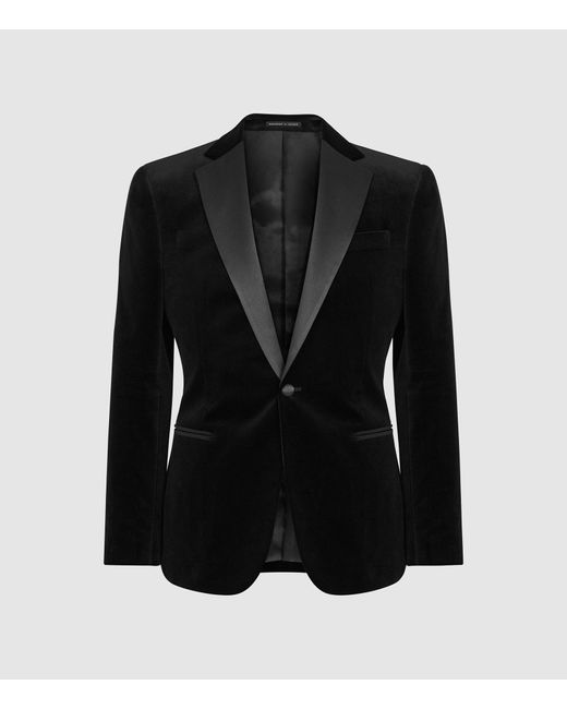 Reiss Ace - Velvet Blazer in Black for Men - Lyst