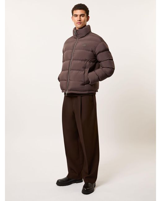 Reiss Myles - Brown Monogram Quilted Relaxed Puffer Jacket, Xxl for men