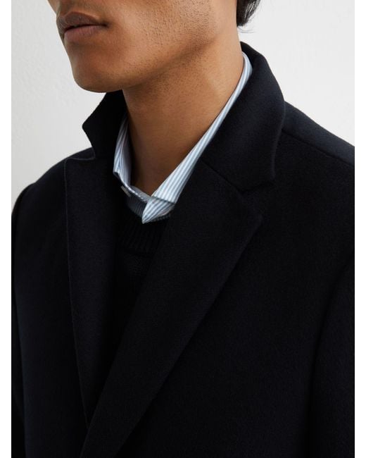 Reiss Blue Gable - Navy Single Breasted Overcoat, S for men