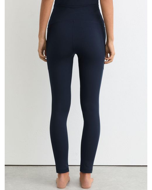 Reiss Blue High-Waisted Full-Length Leggings