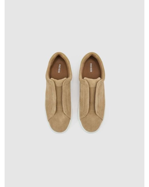 Reiss Multicolor Suede Slip-On Elasticated Trainers for men