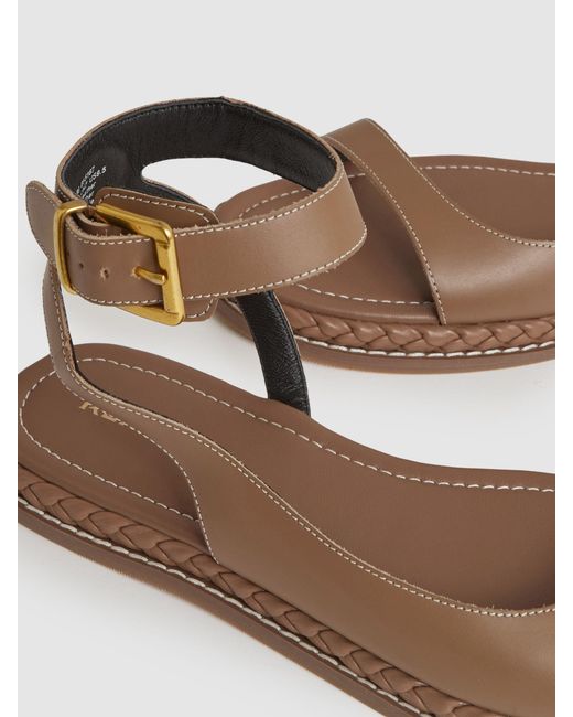 Reiss White Leather Plait Detail Sandals, - Resort & Holiday Wear