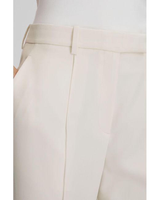 Reiss White Millie - Cream Flared Suit Trousers
