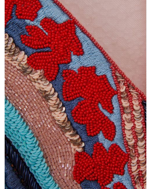 Raishma Red Embellished Mini Dress