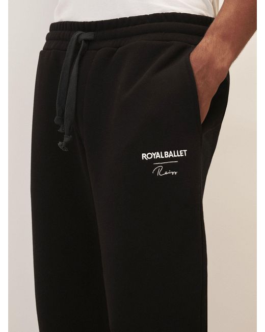 Reiss Jeté - Washed Black | Royal Ballet Cuffed Joggers, L for men