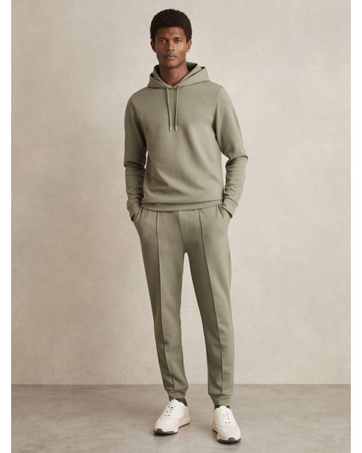 Reiss Natural Interlock-Jersey Drawstring Hoodie for men