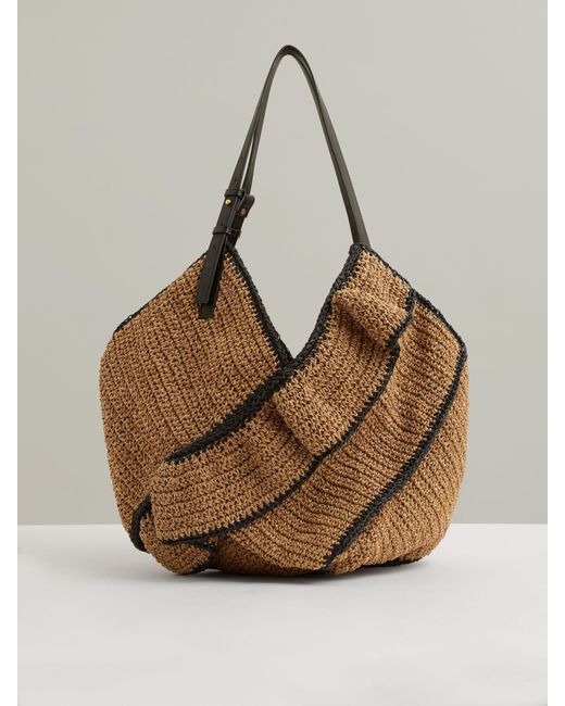 Reiss Olescha - Natural Raffia Ruffle Tote Bag, One