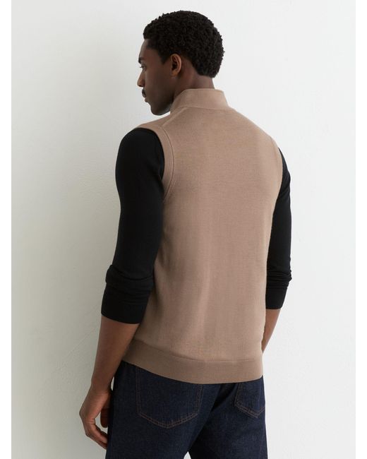 Reiss Multicolor Wool Zip-Through Gilet for men
