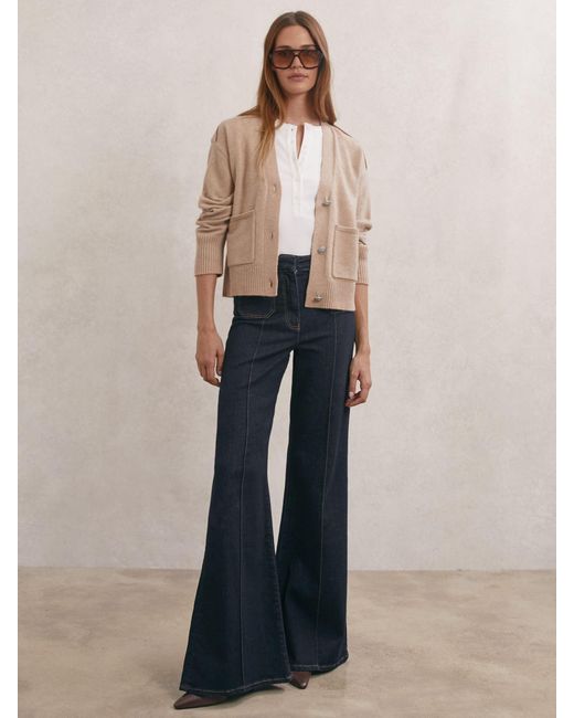 Reiss Natural Wool-Cashmere Button-Through Cardigan