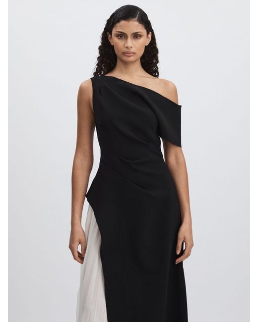 Acler White Cream Midi Dress With Contrast Skirt