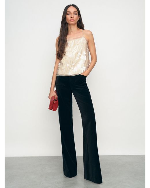 Reiss White Sequin Cami Top