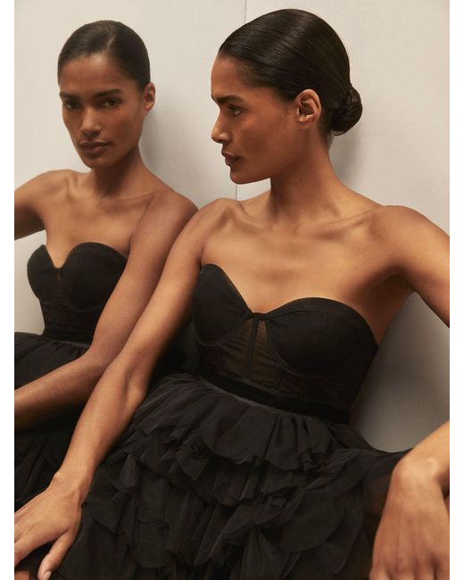 Reiss Tillie - Black | Royal Ballet Tulle Mini Dress, Us 4