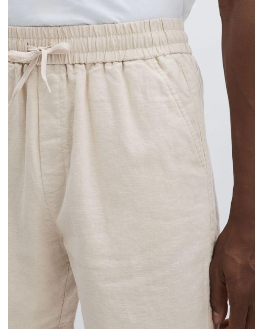 Les Deux Natural Ivory Linen-cotton Shorts for men