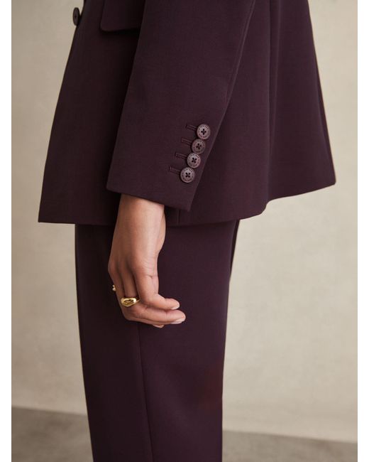 Reiss Gabi Berry Tailored Single Breasted Suit Blazer