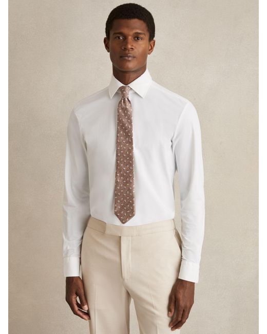 Reiss Natural Long-Sleeve Slim-Fit Travel Shirt for men