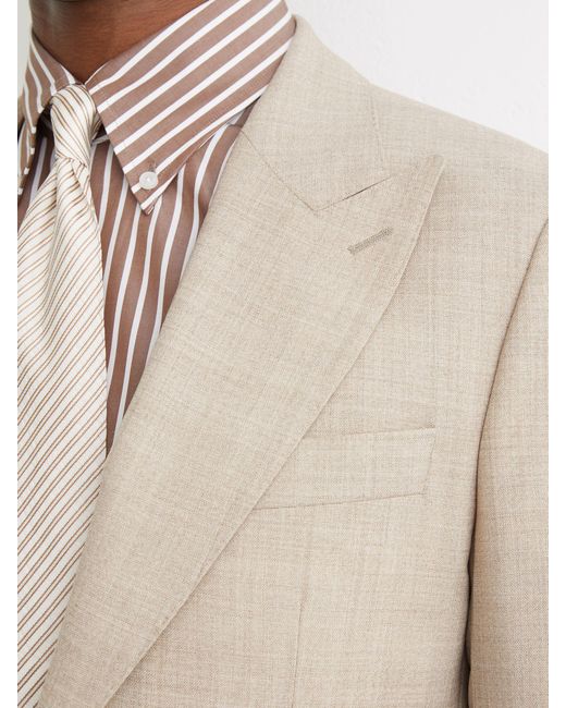Reiss Natural Tailored Fit Virgin Wool Textured Single-Breasted Blazer for men