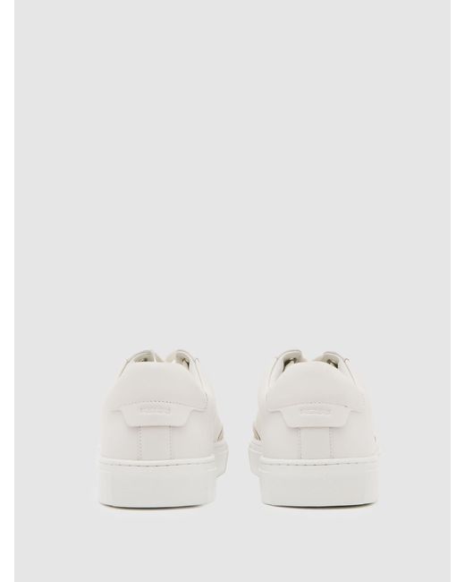 Reiss Natural Bonded-Leather Low-Top Trainers for men