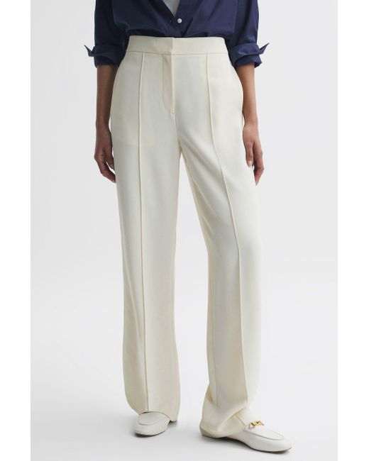 Reiss Blue Aleah - Cream Pull On Trousers