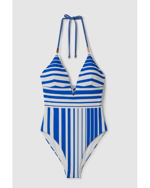 Reiss Isabel Plunge Neck Swimsuit - REISS