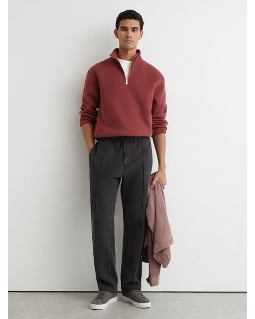 Reiss Red Cotton-Blend Drawstring Joggers for men
