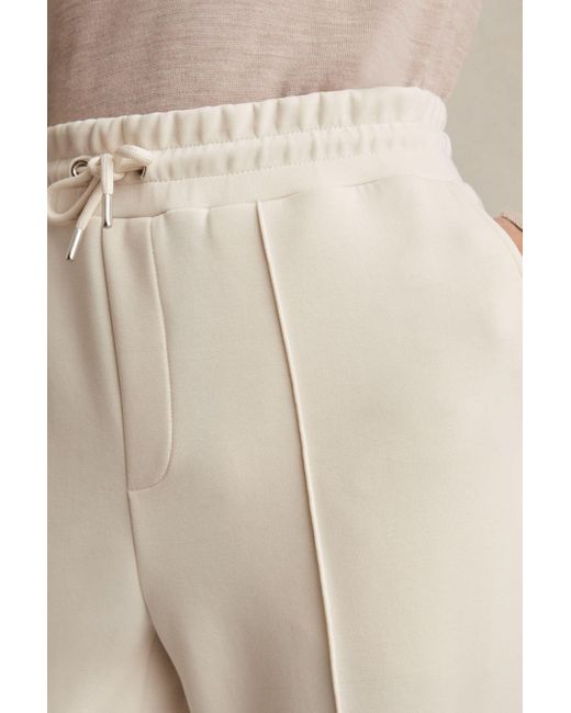 Reiss Natural Off Interlock Drawstring Joggers for men