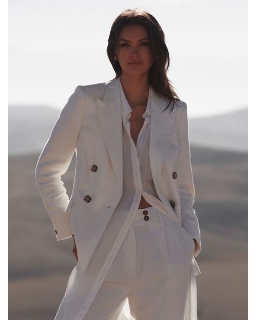 Reiss Brown Hollie Blazer Plain