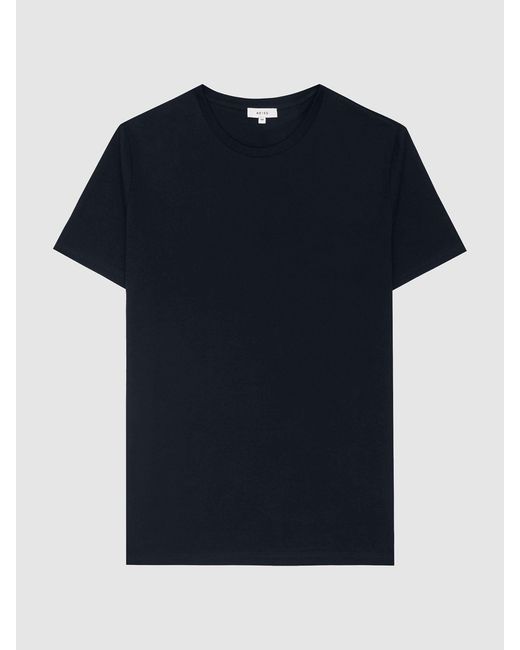 Reiss Blue Bless - Navy Cotton Crew-neck Tailored-fit T-shirt, Xl for men